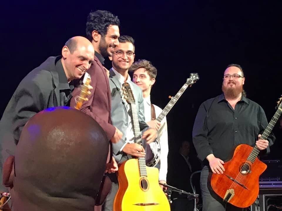 Avec leur père Serge Krief aux USA